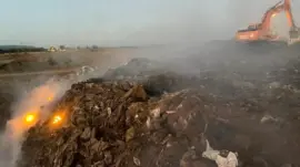 Denizli’de Eski Çöp Alanında Yangın Kontrol Altına Alındı